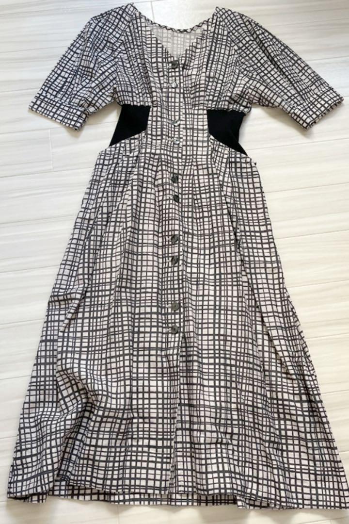 即納豊富な ウエストリブマークチェックワンピース SNIDEL Zmy1F-m93770722043 100%新品限定SALE