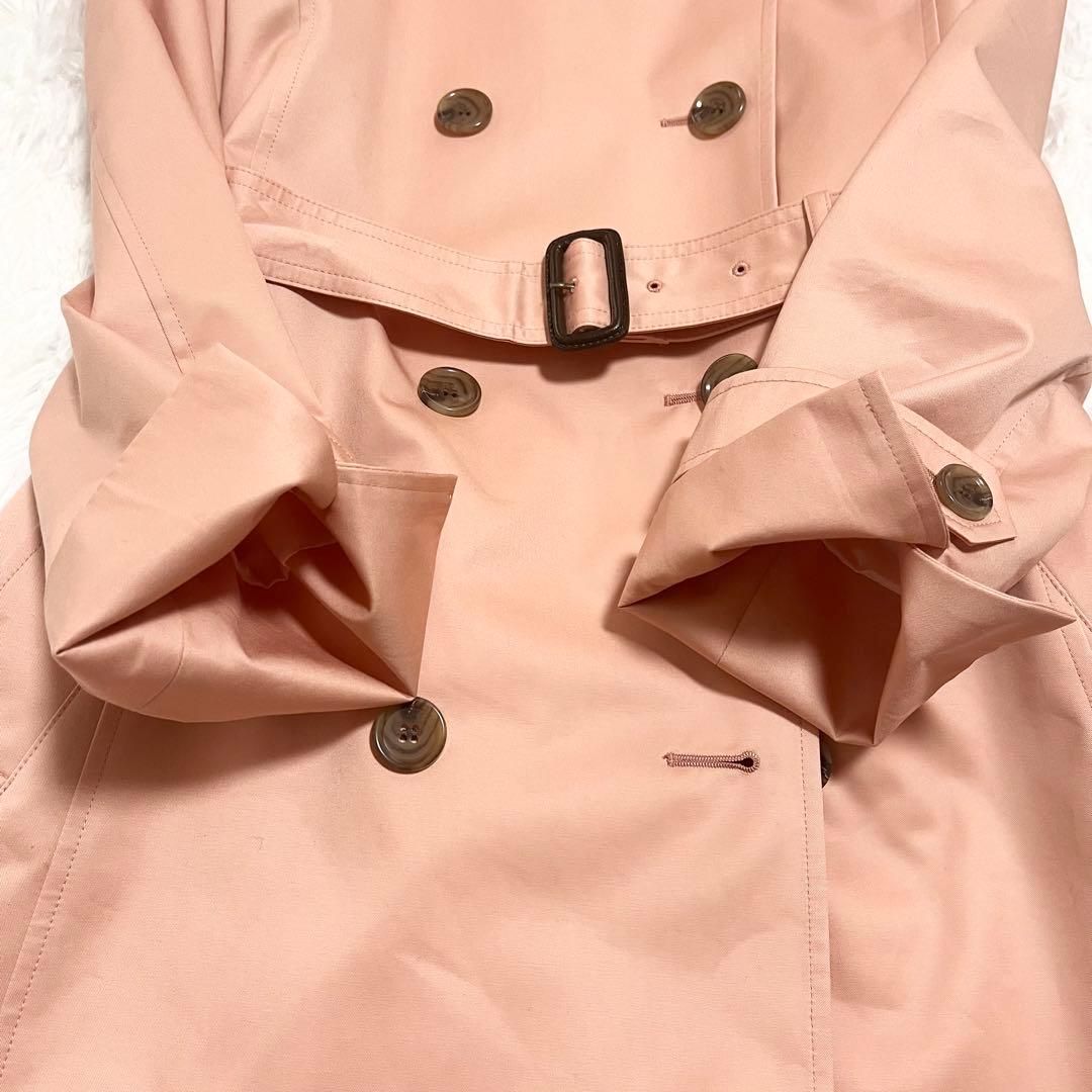 23区 トレンチコート ピンク系 コットン ロング スプリング ベルト42 23区 トレンチコート ピンク系 コットン ロング スプリング ベルト42