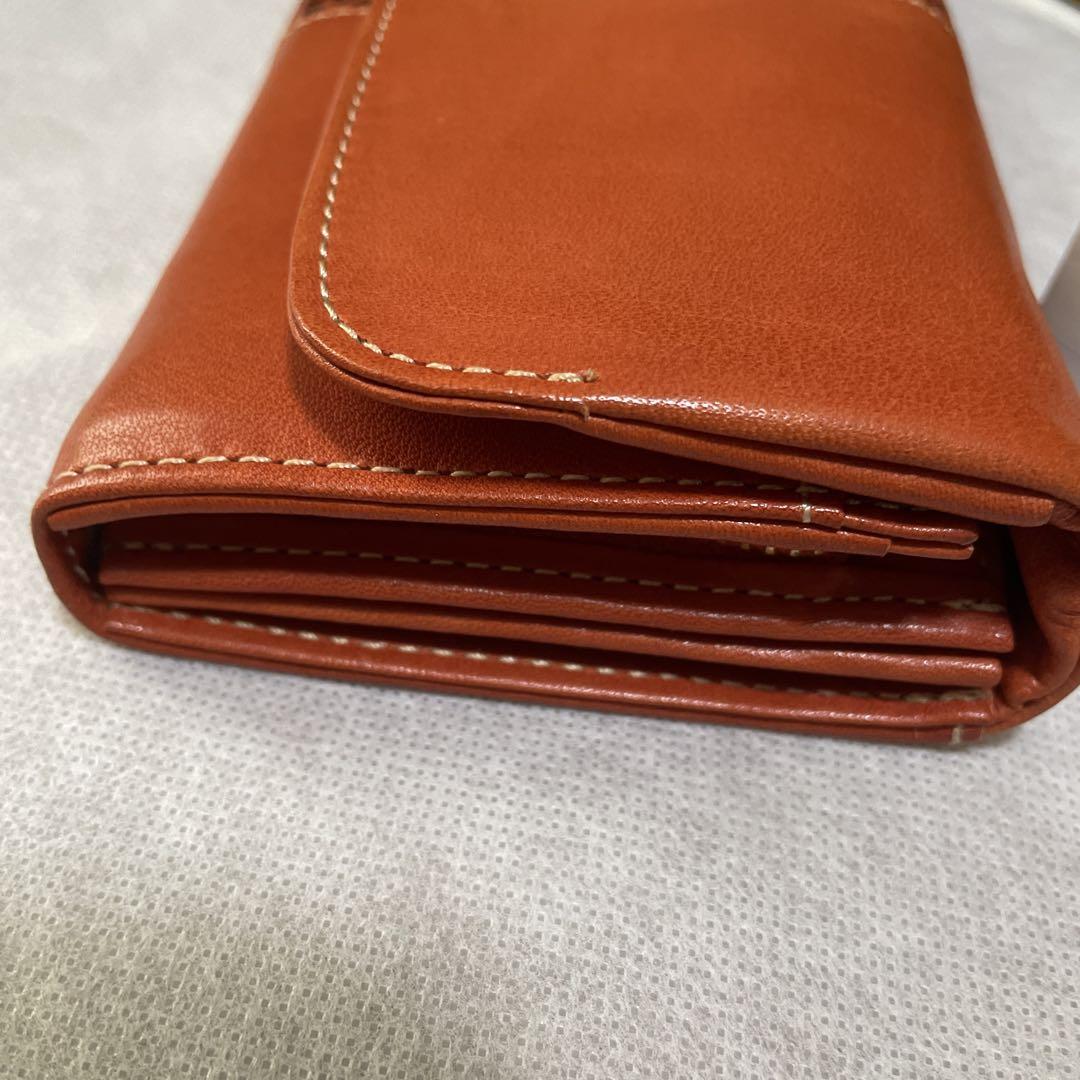 未使用　ダコタ Dakota コッチャ 財布 かぶせ　レザー 貝殻