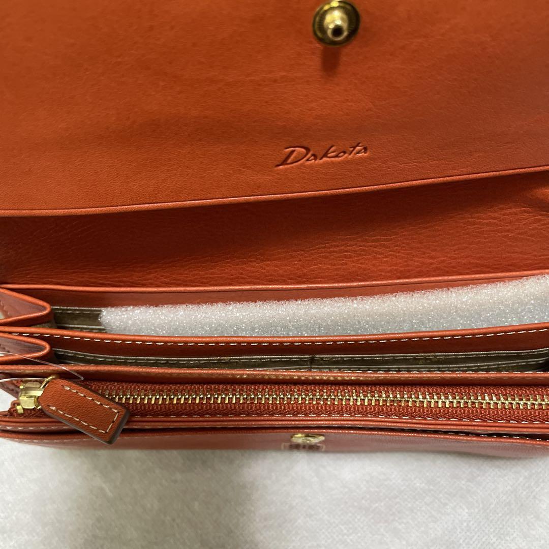 未使用　ダコタ Dakota コッチャ 財布 かぶせ　レザー 貝殻