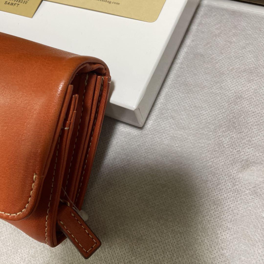 未使用　ダコタ Dakota コッチャ 財布 かぶせ　レザー 貝殻