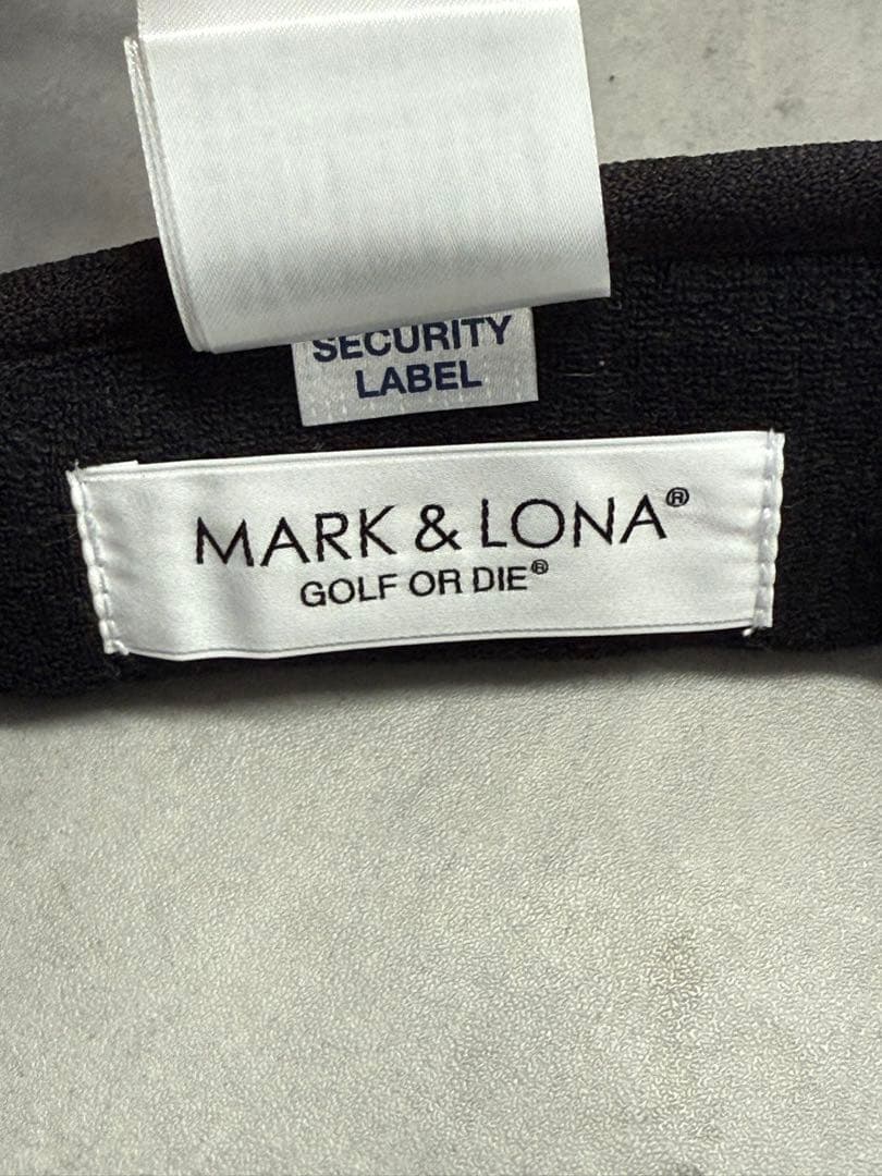 美品 ★ MARK&LONA サンバイザー マーク&ロナ ブラック 正規品 美品 ★ MARK&LONA サンバイザー マーク&ロナ ブラック 正規品