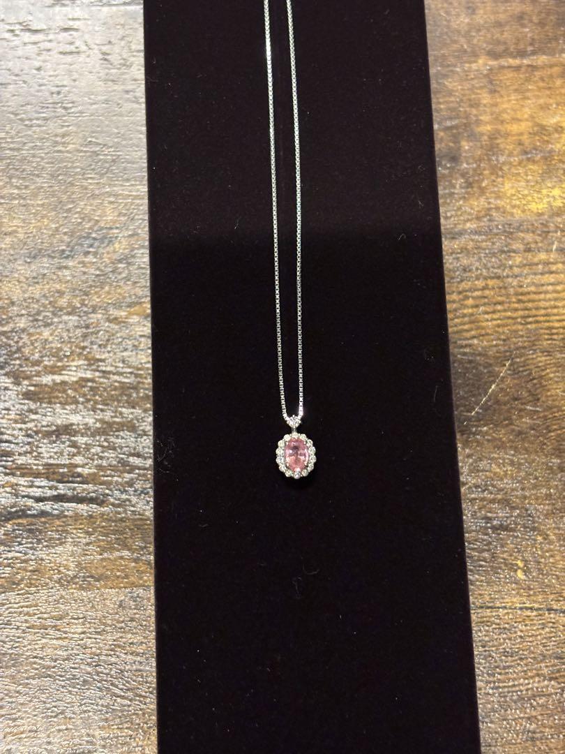 ★鑑定書有★0.574ct.パパラチア　サファイア　ダイヤ　プラチナ　ピンク