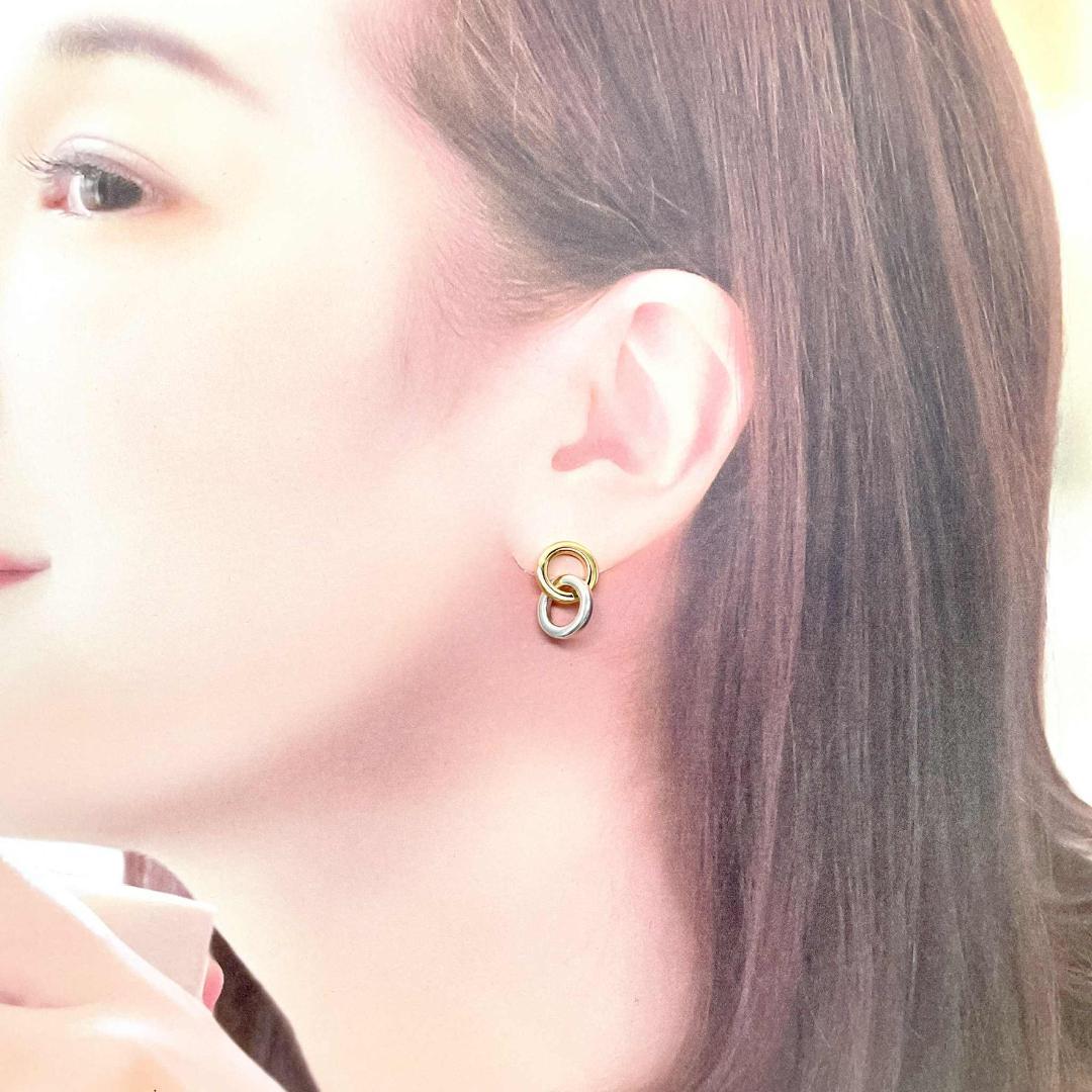 希少 ティファニー ツイストサークル コンビ ピアス 美品 /24-3048S