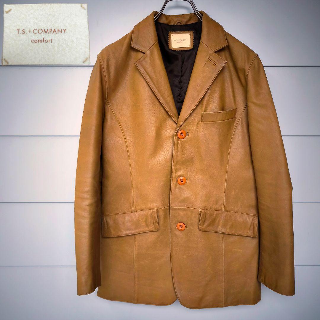 THE SUIT COMPANY 牛革 テーラードジャケット Mレザージャケット