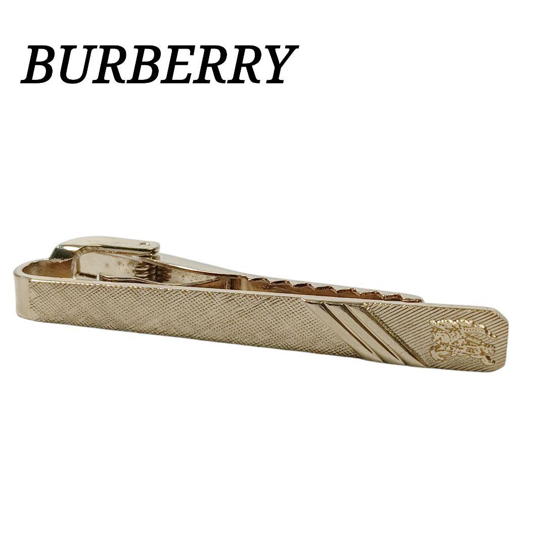 【美品】BURBERRY バーバリー ゴールド ネクタイピン ホース 騎士ロゴ
