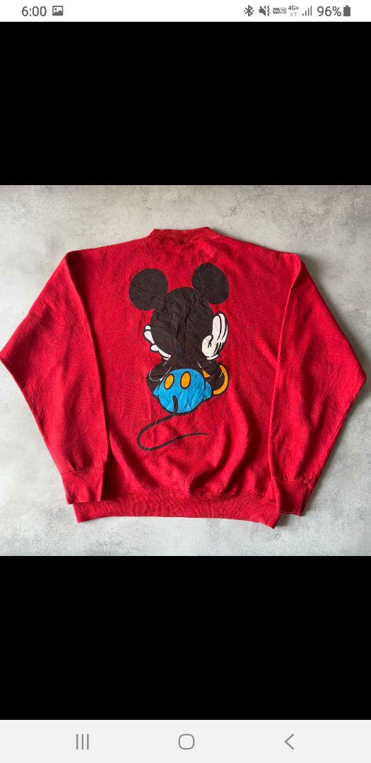 【90年代USA製】ディズニー ミッキー スウェット 青パン お座り ビンテージ