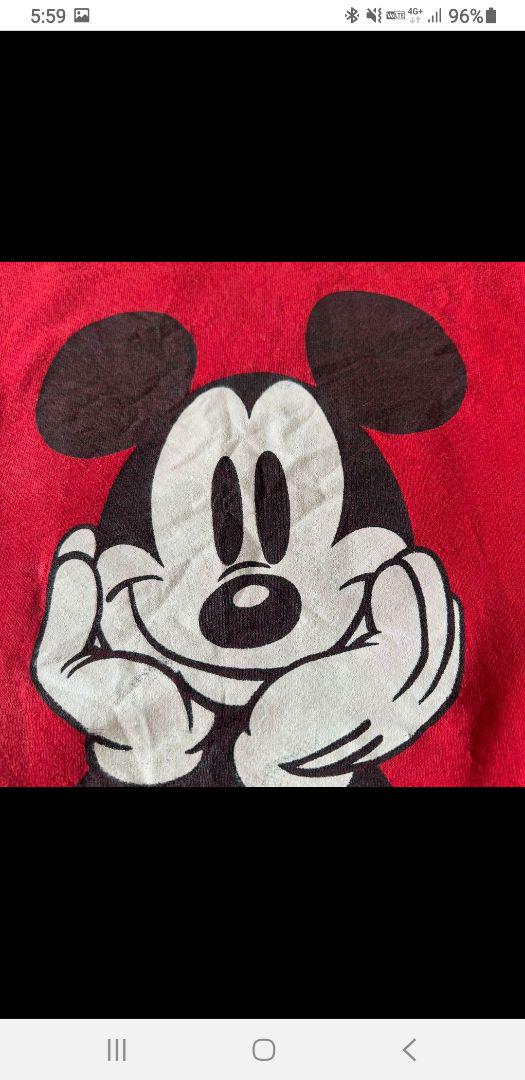 【90年代USA製】ディズニー ミッキー スウェット 青パン お座り ビンテージ