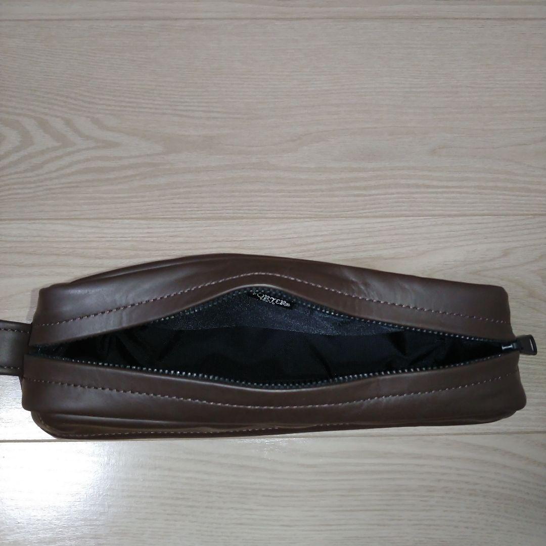 【美品】吉田カバン　ポーター　ダークブラウン 　レザー 　クラッチバッグ