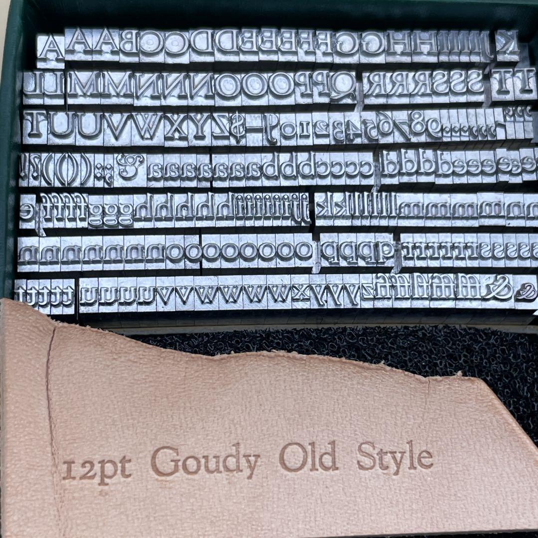 12pt Goudy Old Style アルファベット メタルスタンプ◇
