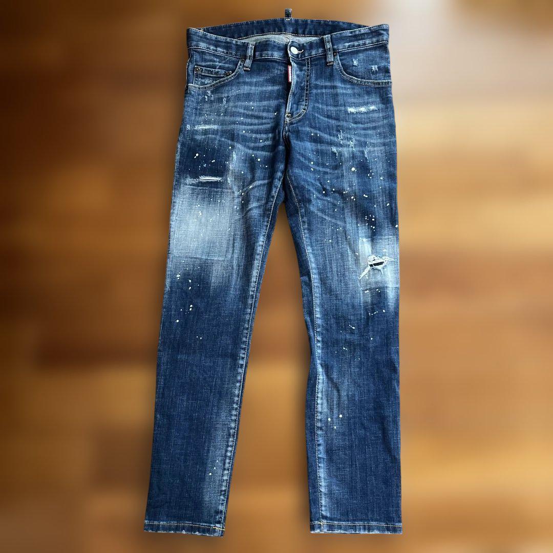 DSQUARED2 ダメージ加工 スキニーデニム