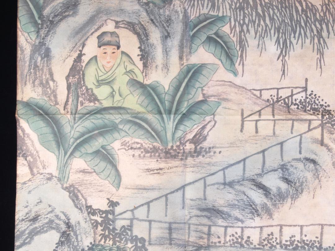 中国古美術 清時代 肉筆水彩絵 唐物骨董品 AK1857A12-3