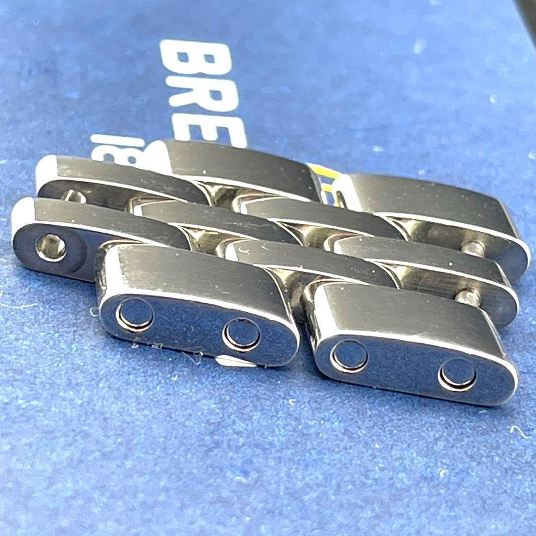 c327【20mm】極美品 ベントレー 5連 鏡面 SSコマ ステンレス ベルト