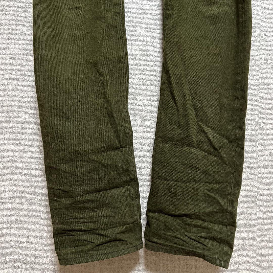 USA製 RRL ダブルアールエル USED加工 オリーブカラー デニム