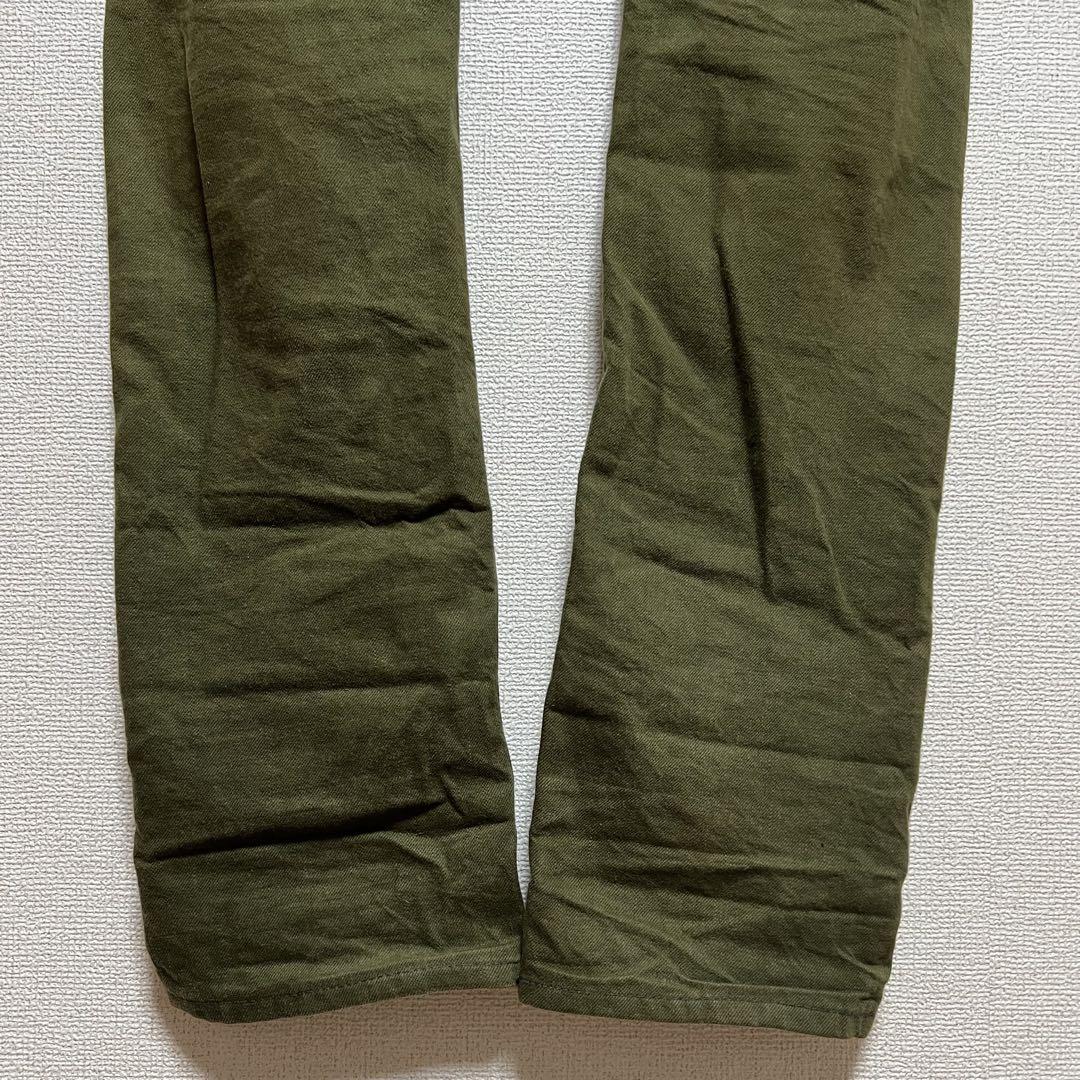 USA製 RRL ダブルアールエル USED加工 オリーブカラー デニム
