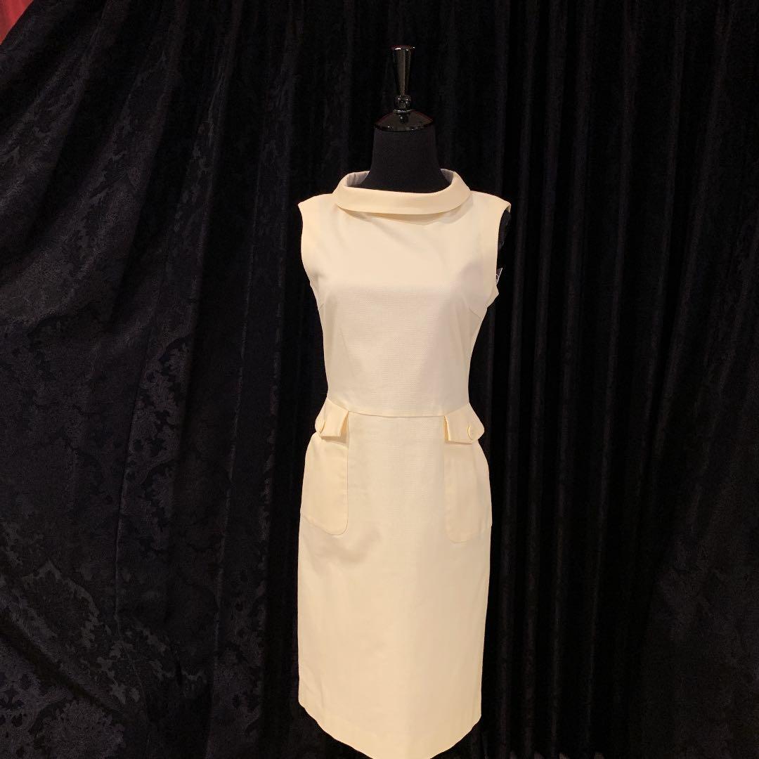 メルカリ Hanae Mori ハナエモリイエローワンピース 38 ひざ丈ワンピース 9 500 中古や未使用のフリマ