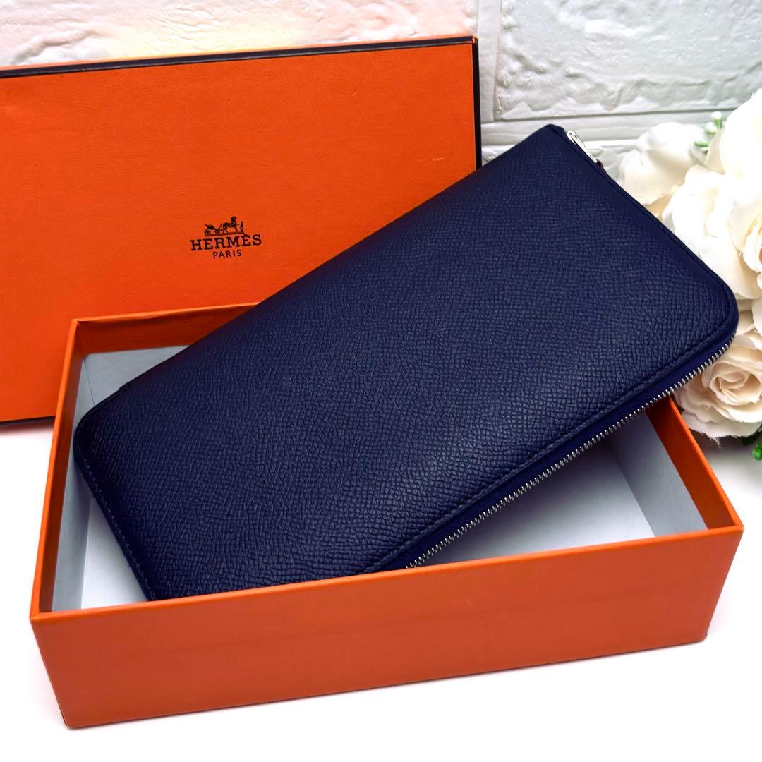 1点限り HERMES エルメス アザップ シルクイン 青 オレンジ ネイビー MEDICALDB_JP