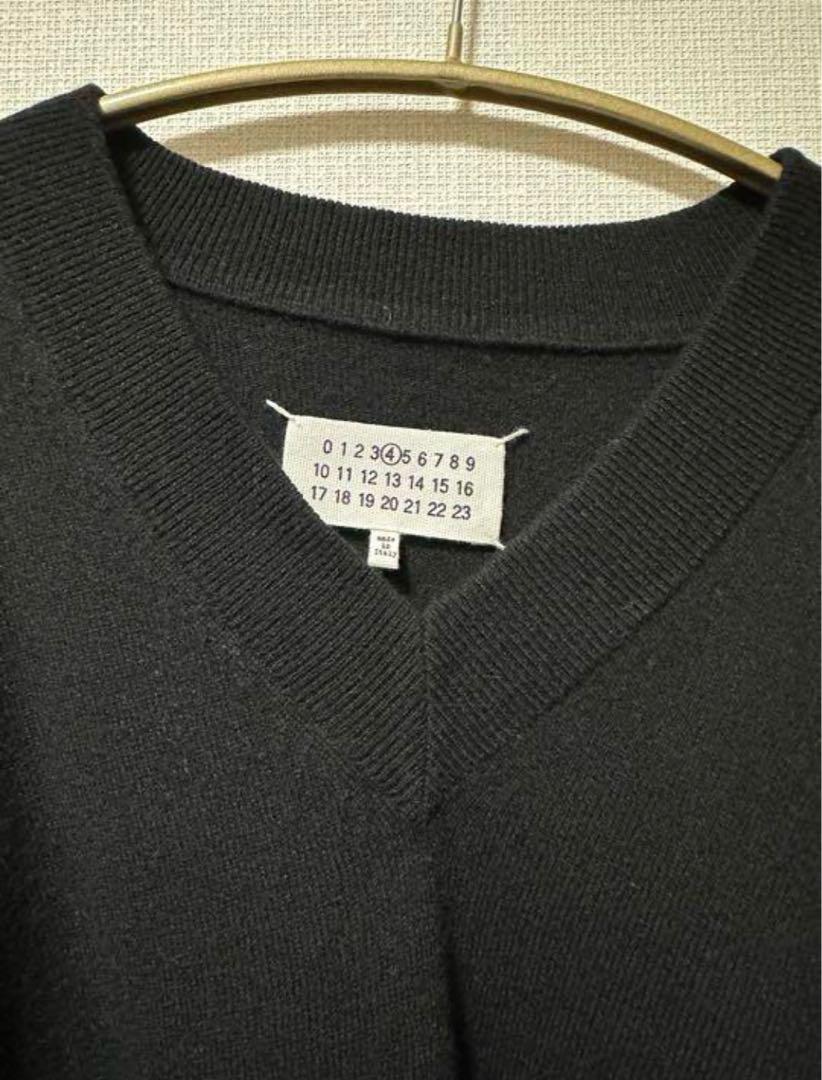 美品 maison margiela asymmetry knit S 黒
