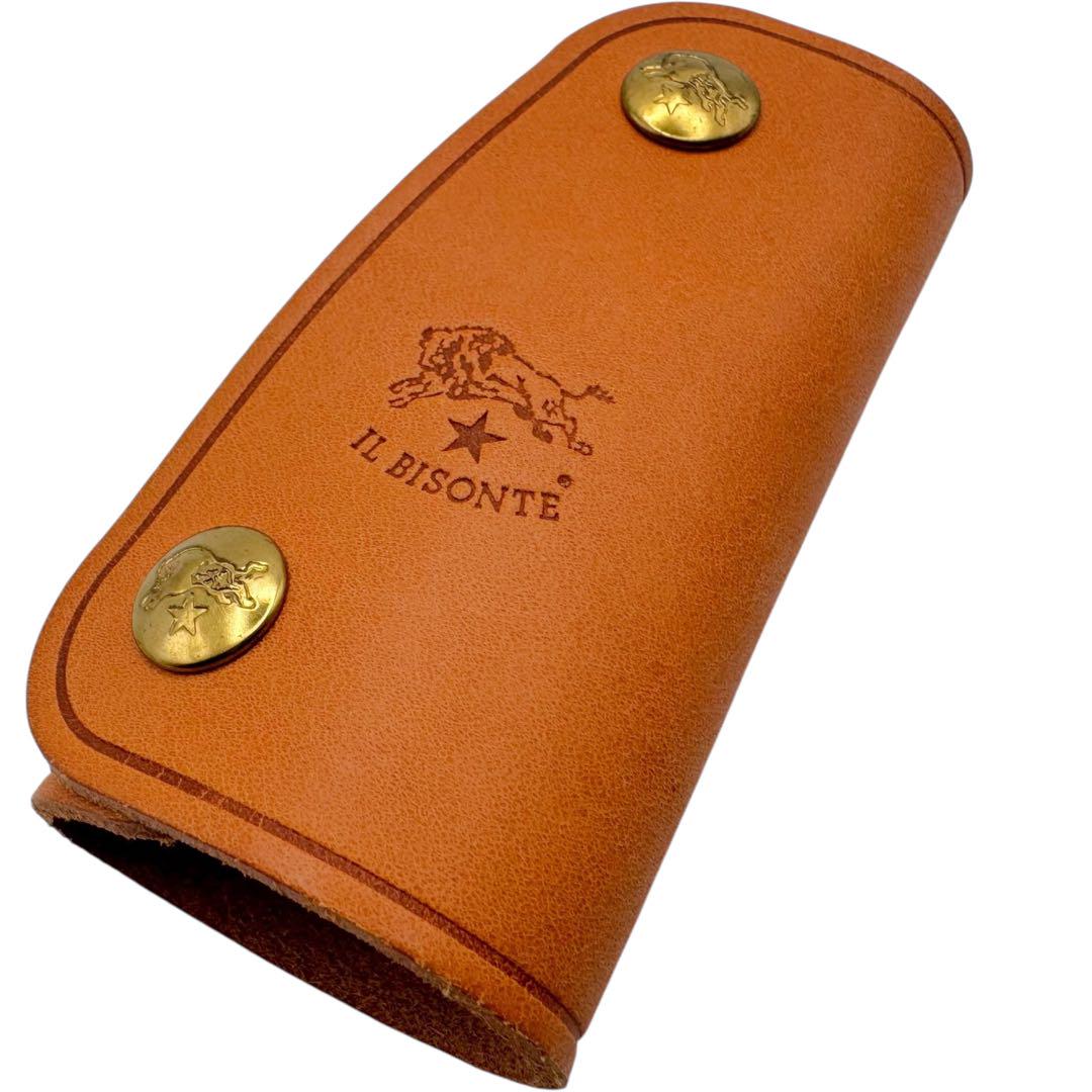 IL BISONTE イルビゾンテ キーケース 4連 キャメル ヤキヌメ