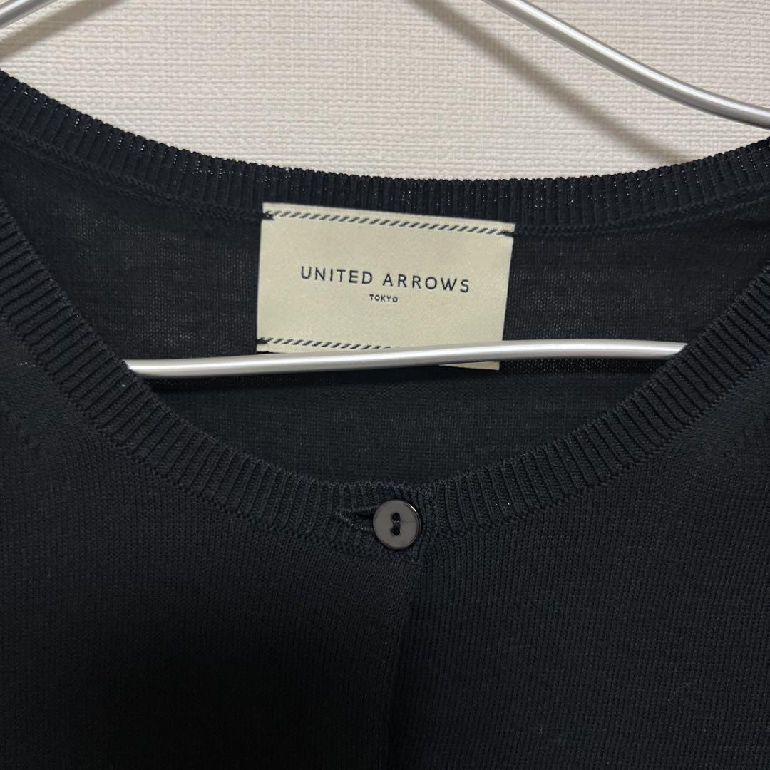 UNITED ARROWS 半袖カーディガン 黒 新品タグ付き　再お値下げ UNITED ARROWS ブラック 半袖カーディガン - メルカリ