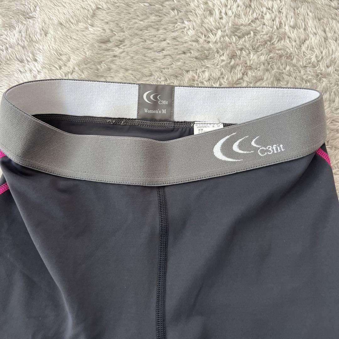C3fit レディース タイツ Mサイズ ブラック/ピンク