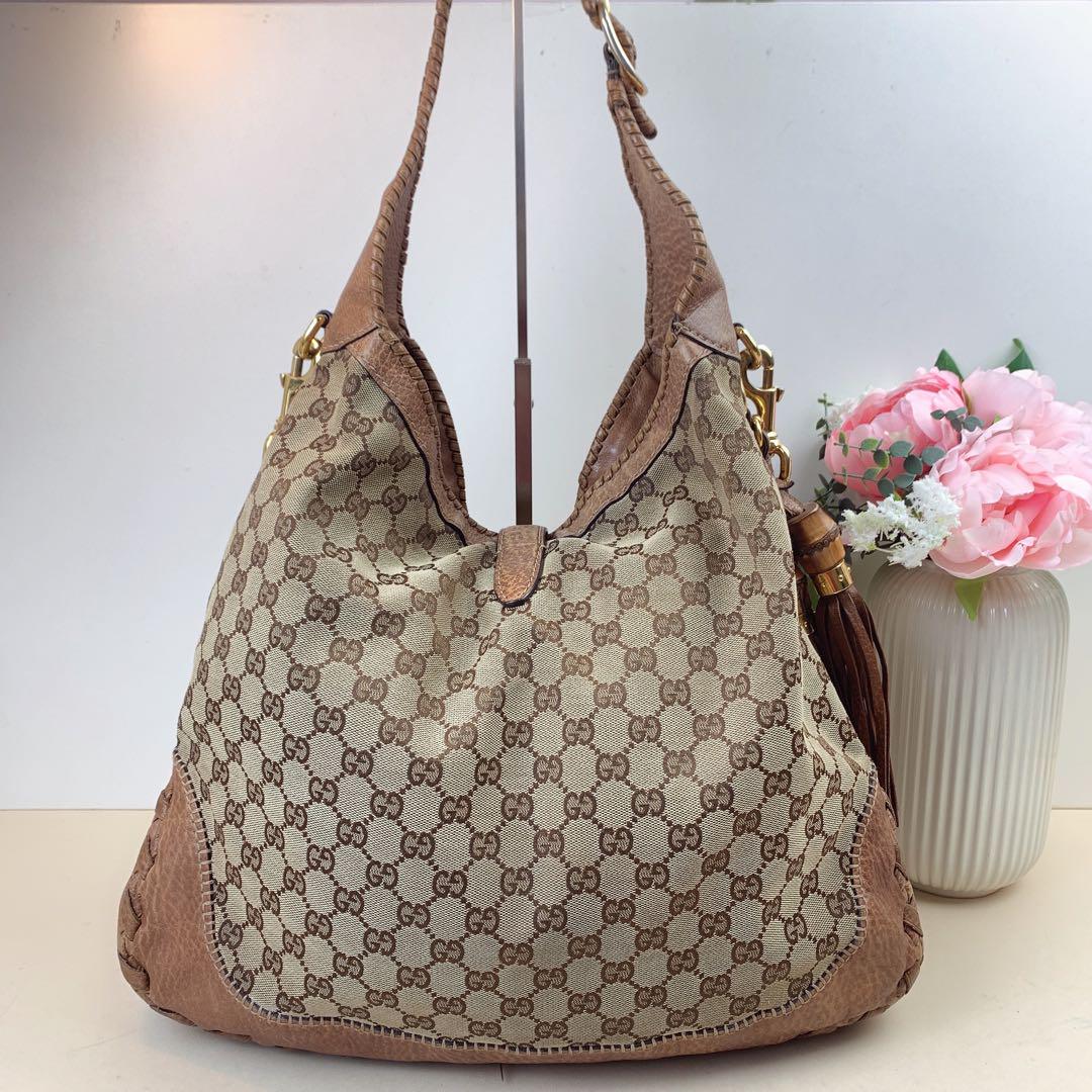 超希少GUCCI ニュージャッキーライン ショルダーバッグ バンブー フリンジ