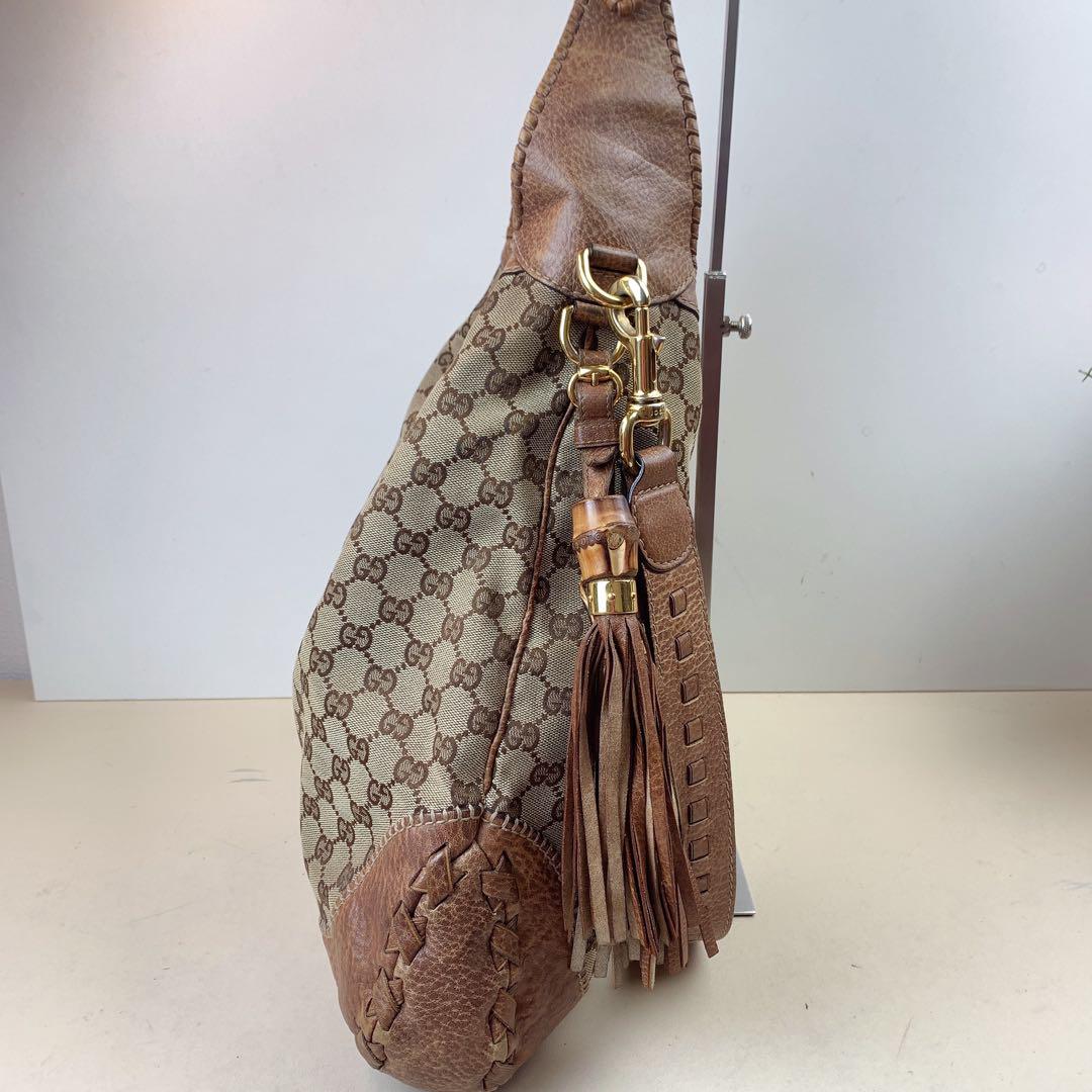 超希少GUCCI ニュージャッキーライン ショルダーバッグ バンブー フリンジ