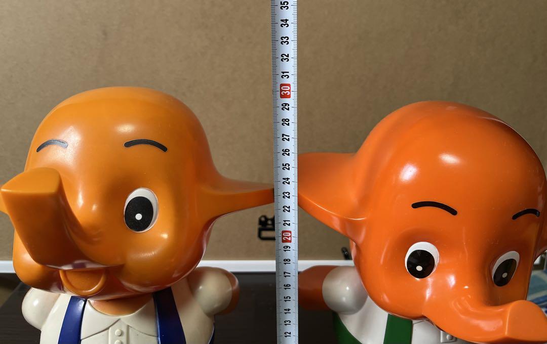 サトちゃん貯金箱 30cm 2体（当時物希少 サトちゃん サトコ
