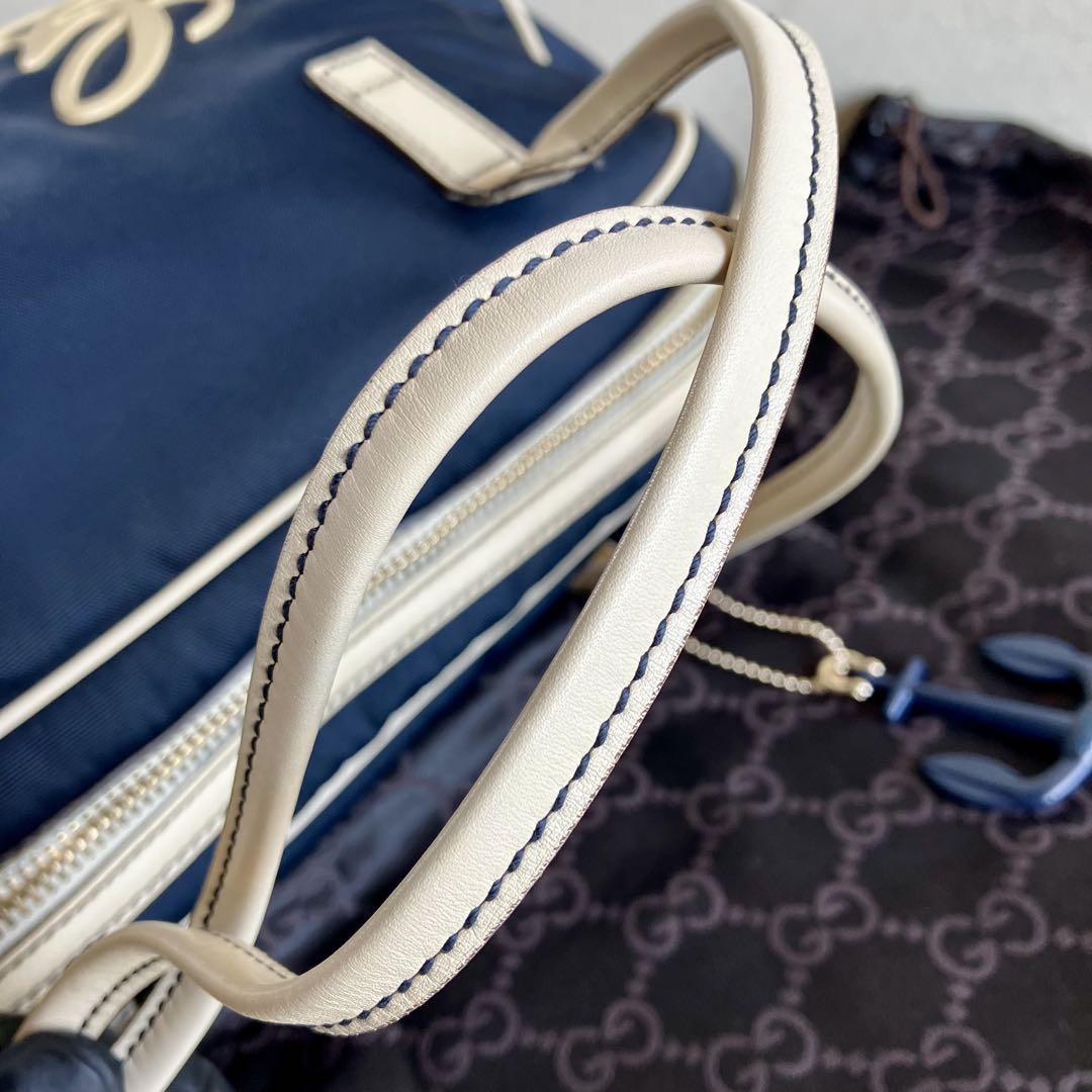 GUCCI ハンドバッグ キャンバス レザー グッチ