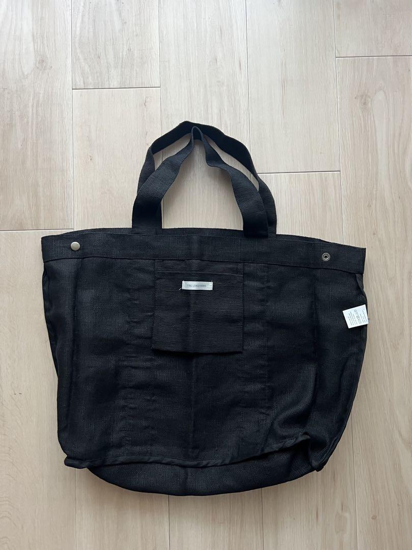 “fog linen work”厚地リネントートバッグ・ブラック・未使用品