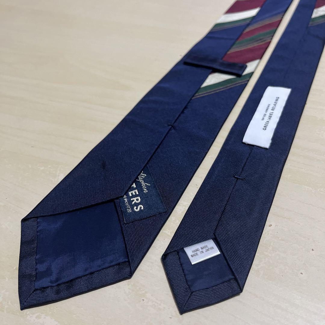 【美品】GLR UA Stephen Walters パネルストライプタイ 美品】GLR UA Stephen Walters パネルストライプタイ