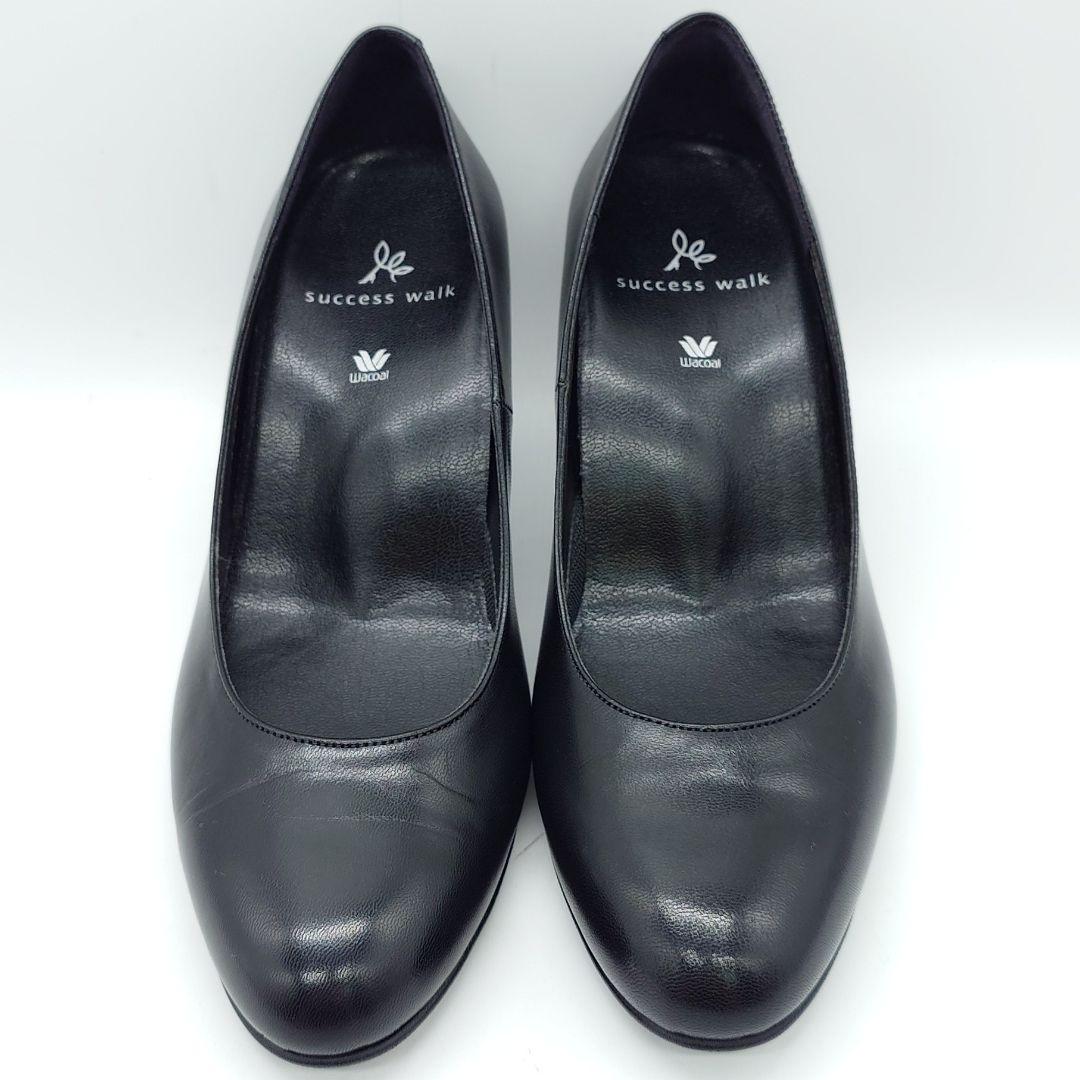 【美品】Wacoal ワコール サクセスウォーク ラウンド 7cm パンプス