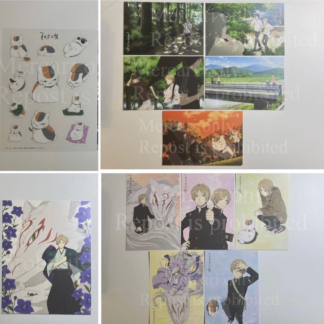 夏目友人帳 参/肆 ジャケットイラストポストカード10枚 他特典 12点 夏目友人帳 参/肆 ジャケットイラストポストカード10枚 他特典 12点