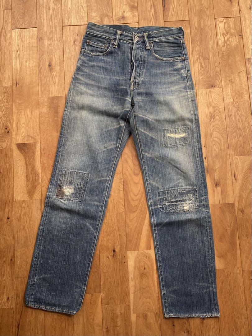 KAPITAL ストレートデニム (ダメージ加工) 28インチ 5,500円