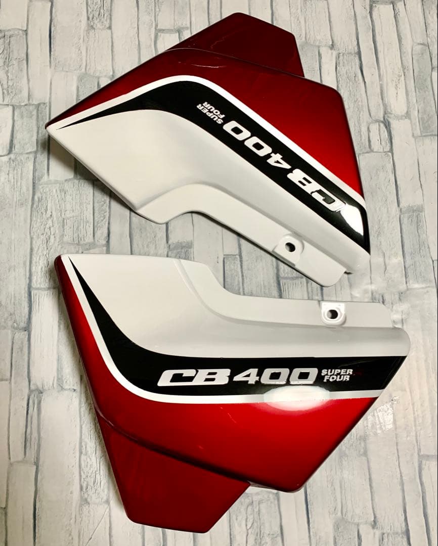 新品 CB400SF 塗装済み サイドカバー 左右 NC42 NC39 赤白