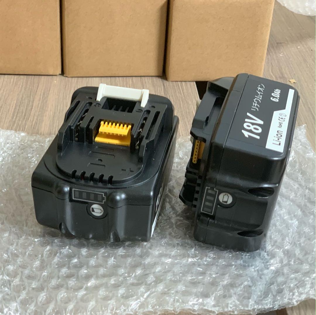 《安値!》マキタ互換18v6.0Ah残量表示付きバッテリー2個セット