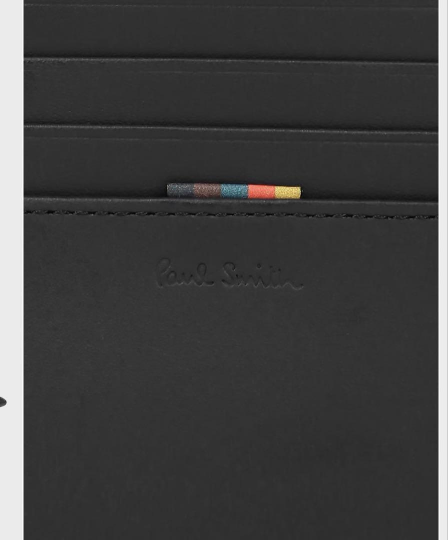 Paul Smith ブラックレザー二つ折り財布