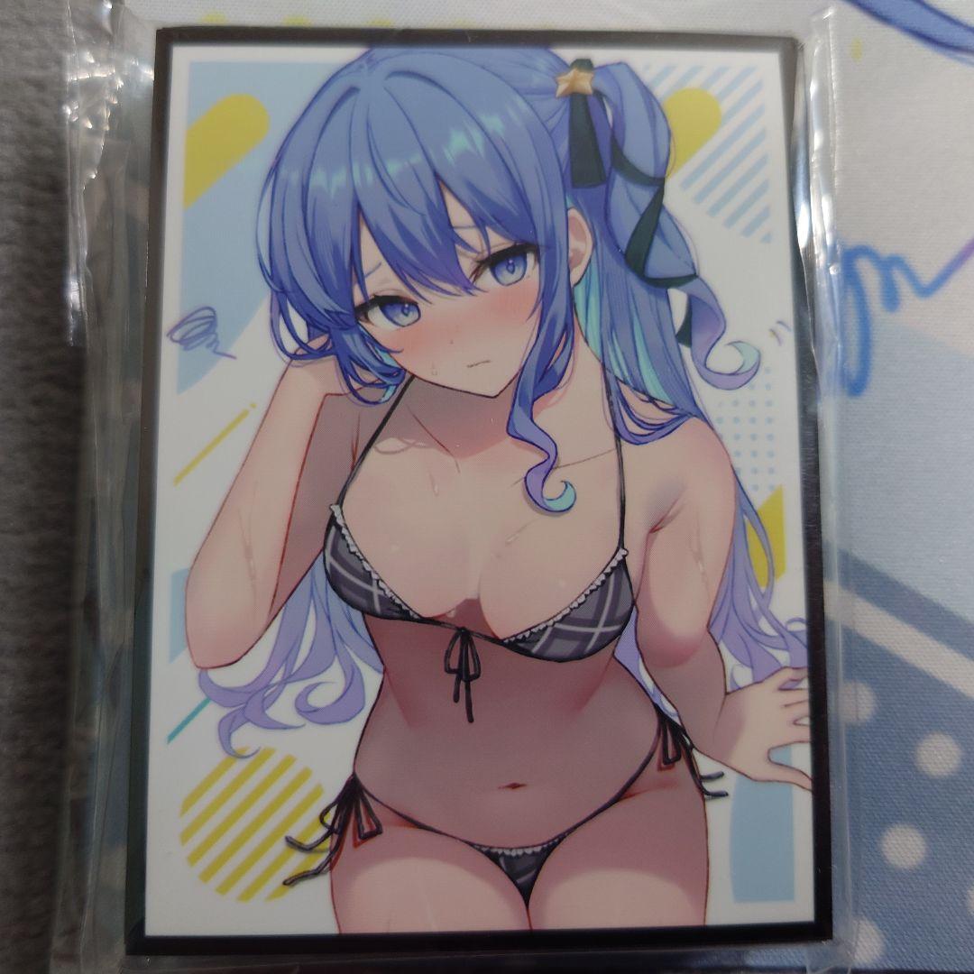 α1 ホロライブ ぐるぐる 照れ ビキニ 星街すいせい スリーブ プレイマット UP786_INFO