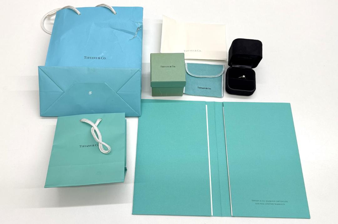 極美品☆Tiffany & Co. ダイヤモンドリング10号　PT950　VS1