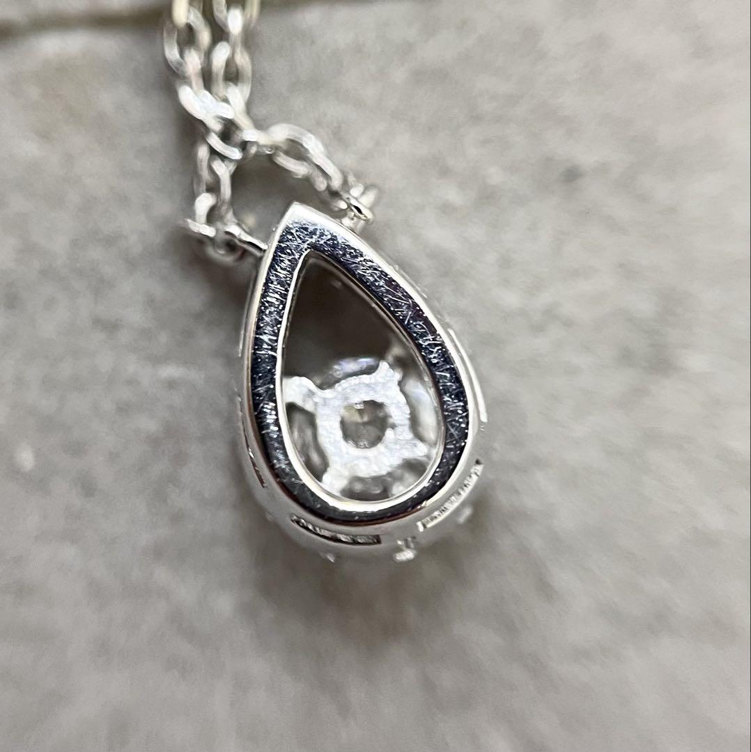 ヴァンドーム青山 Pt950 Pt850 ダイヤ しずく ネックレス0.20ct