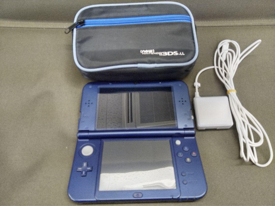 今年も話題の new 3DS LL メタリックブルー 充電器 ポーチ付き 携帯用 クーポンで割引 本体と充電器 メタリックブルー LL Newニンテンドー3DS 携帯用ゲーム本体