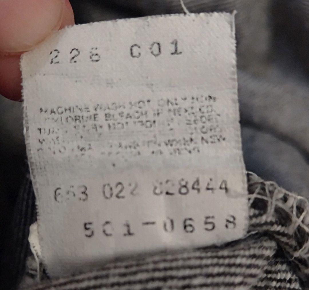 希少 90s米国製 Levi's 501 赤文字 ブラックデニム W28 L30