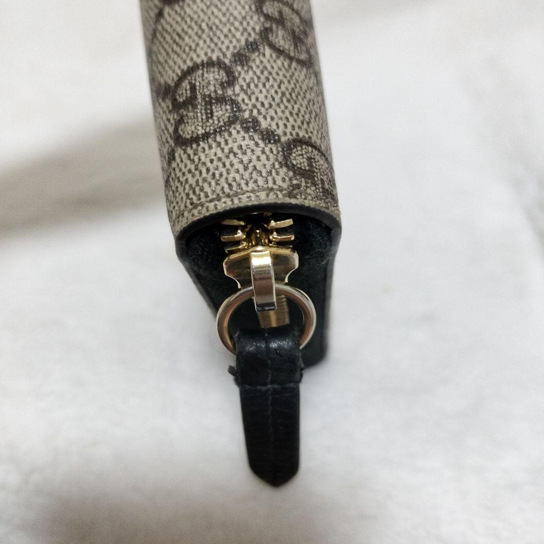 【美品】GUCCI　長財布　マーモント　ラウンドファスナー　GGスプリーム　箱付
