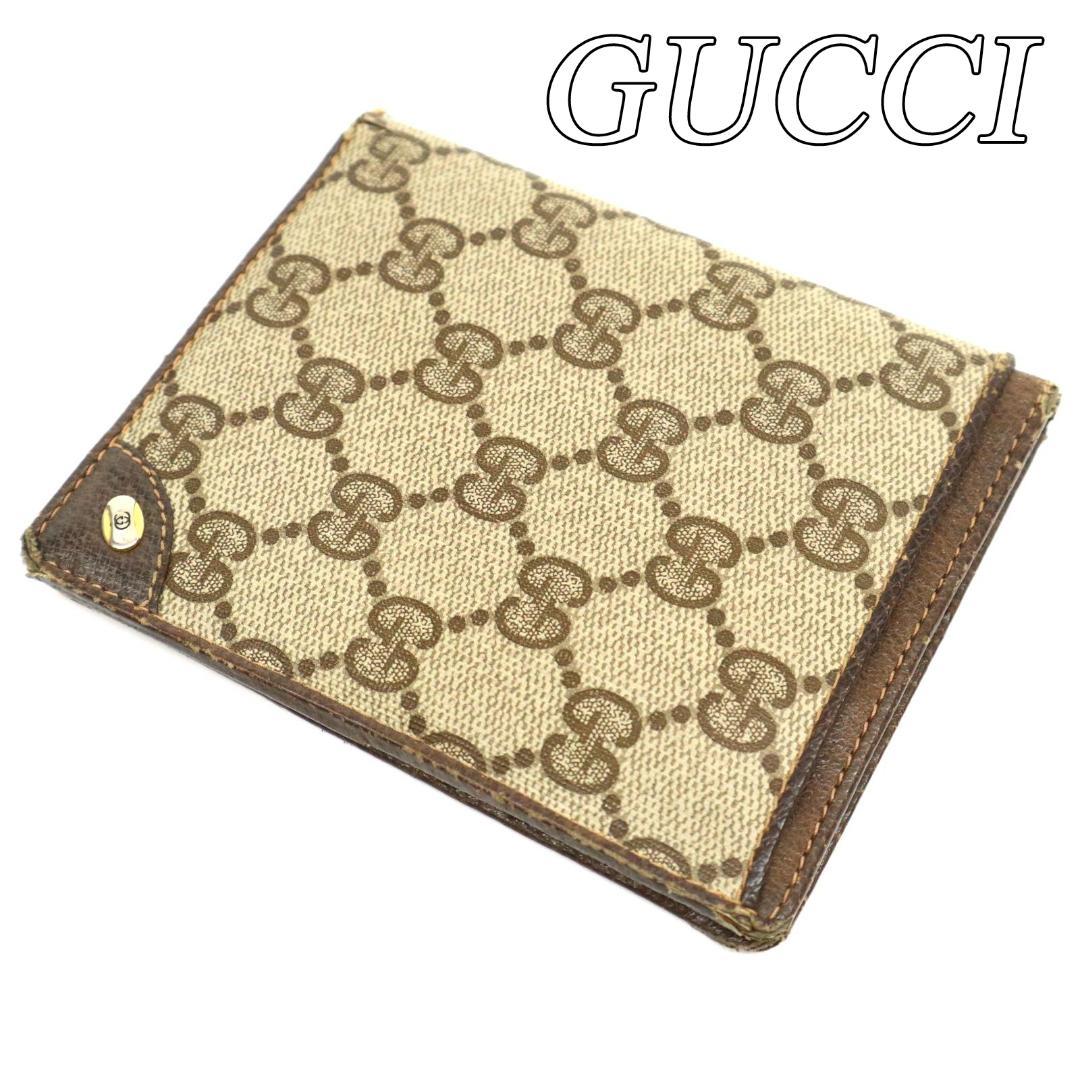 超目玉枠】 GUCCI グッチ 折り財布 0865 ワインレッド 二つ折り レザー
