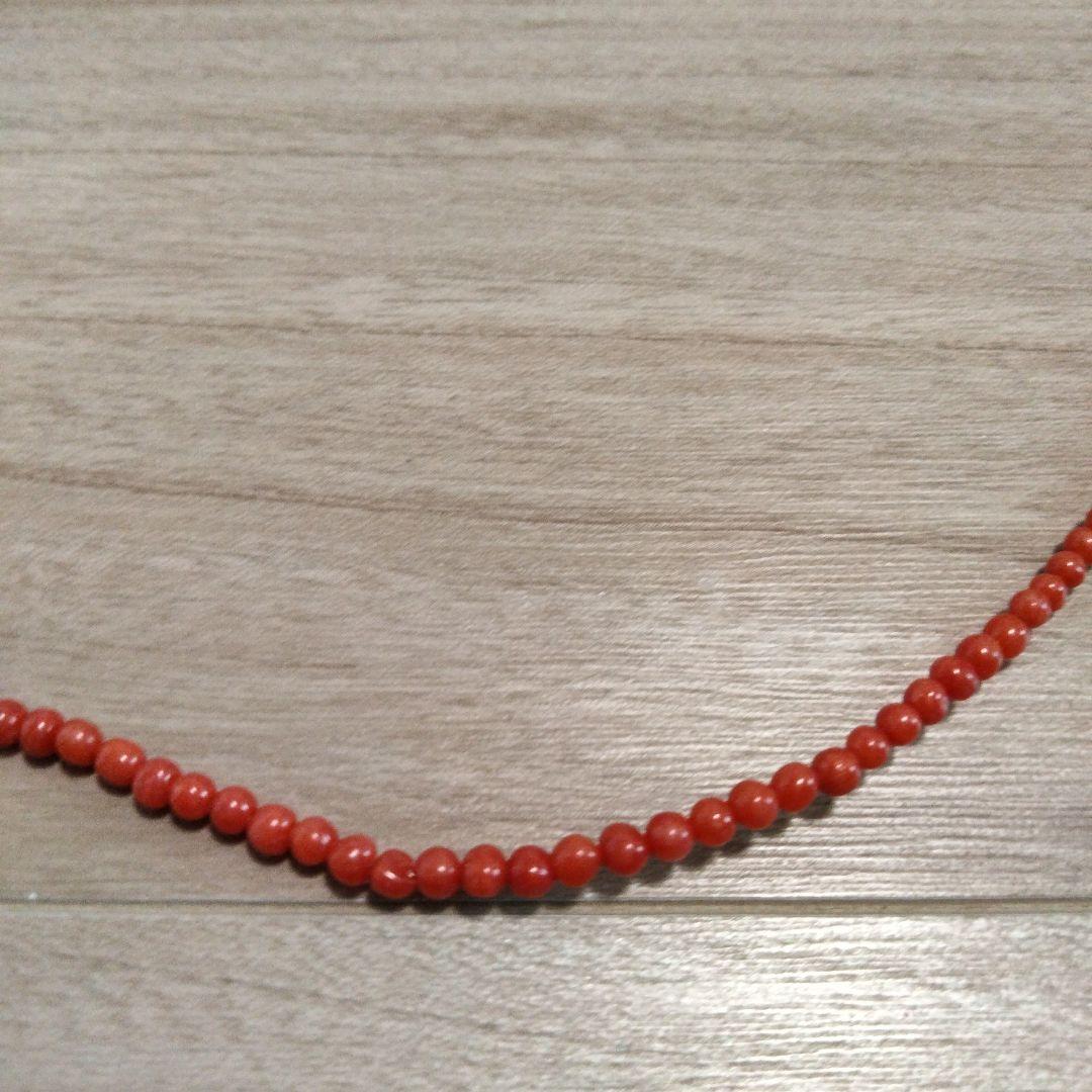 K18 珊瑚 ネックレス 2.0〜2.5mm