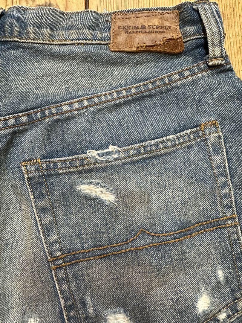 デニサプ デニムショートパンツ ダメージ加工 - メルカリ