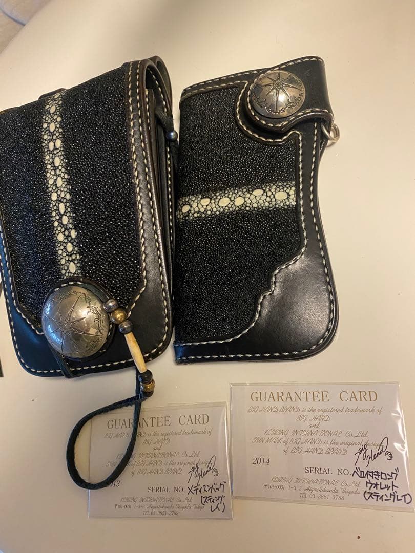 BIG hand エイ皮　財布とポーチセット