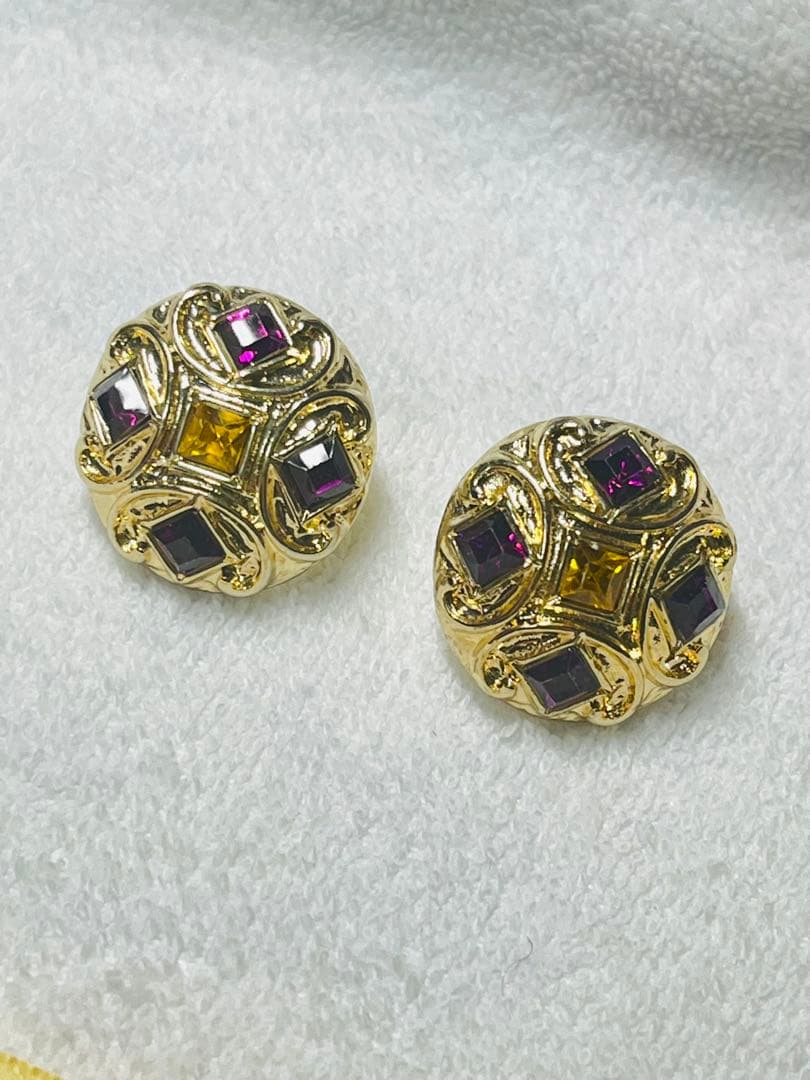 多色ビーズブレスレットとピアス　セット