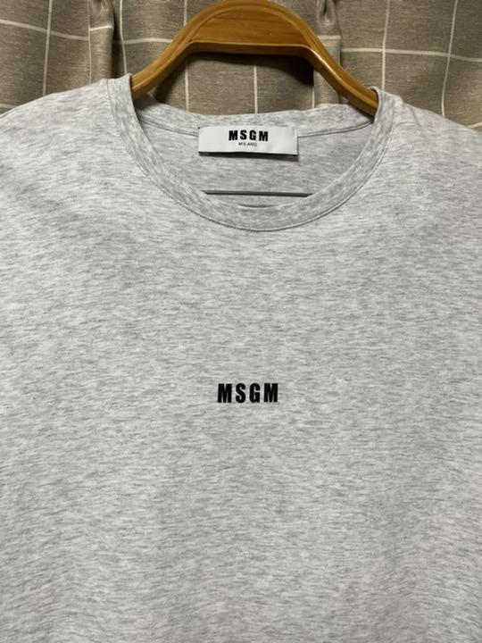 美品 MSGM tシャツ XS グレー 半袖 エムエスジーエム イタリア