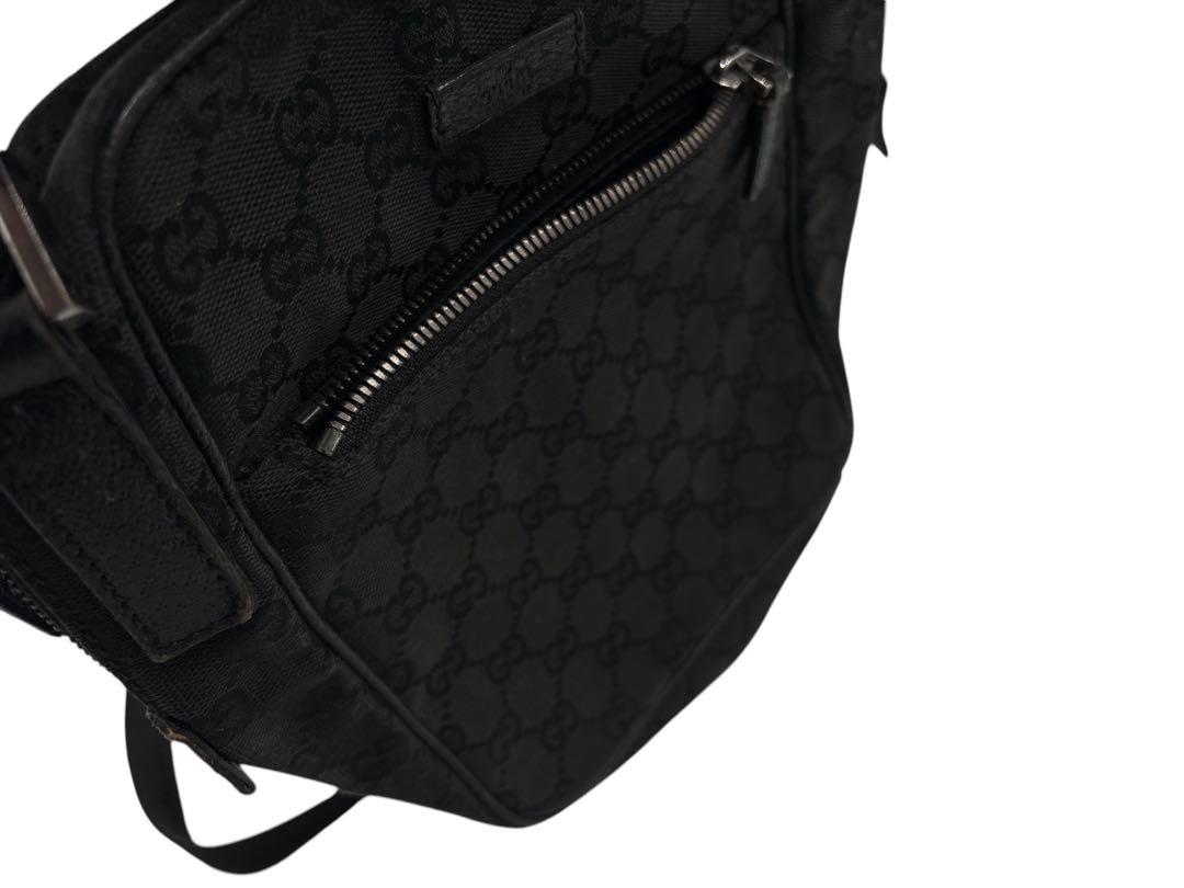 グッチ GUCCI ショルダーバッグ GGキャンバス ブラック 03136